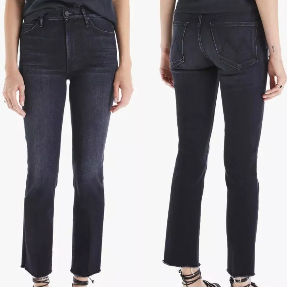 Mother Rascal Ankle High Waisted Snippet Thunder Road Jeans Size 25